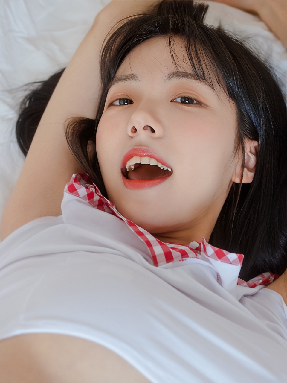 「Leeesovely」粉色格子裙