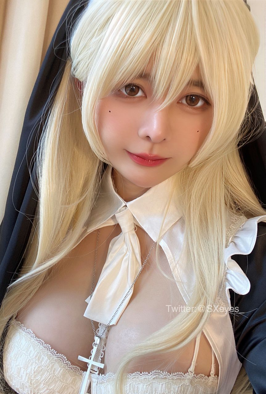  眼酱大魔王w 白丝修女シスター