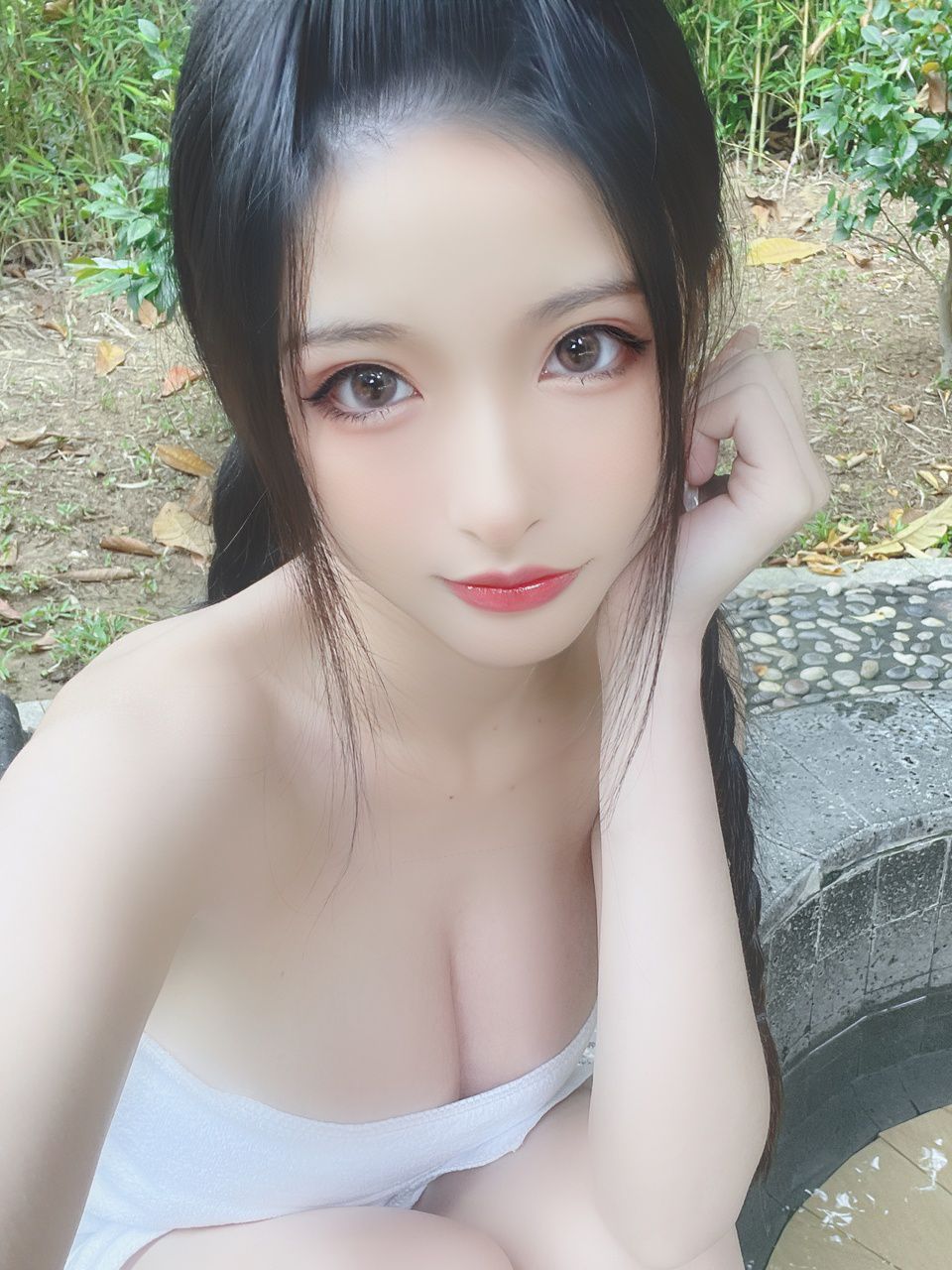  清水由乃 温泉浴巾