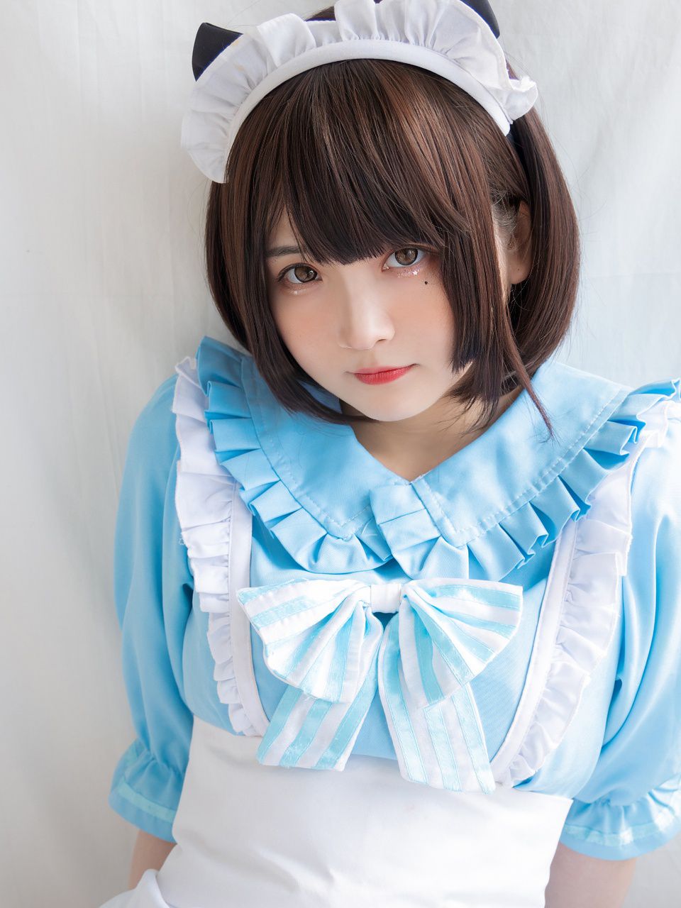  古川kagura 蓝色小猫女仆